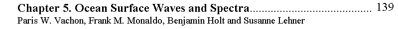 Chapter 5. Ocean Surface Waves and Spectra