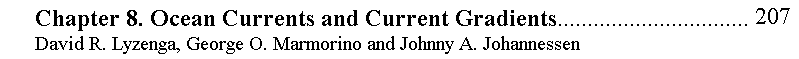 Chapter 8. Ocean Currents and Current Gradients